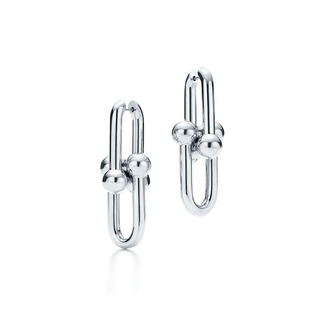 T Designer lien boucles d'oreilles Charm Love boucles d'oreilles en argent sterling 925 plaqué or 18 carats bijoux Fashion Classic Luxury Brand88888