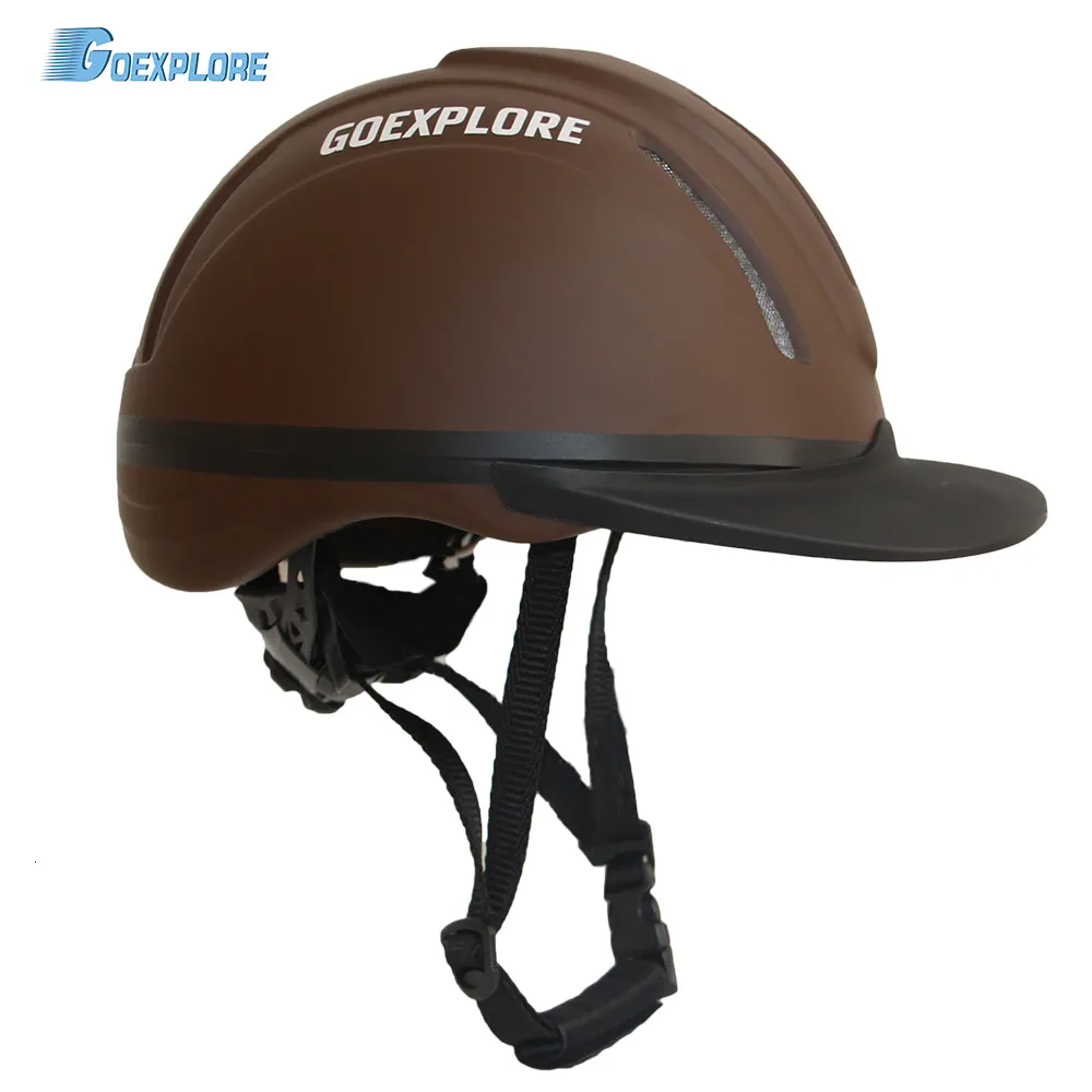 Casques d'équitation Goexplore Cheval Casque Adulte Enfant Léger Équitation Sport Casque Équestre Respirant Réglable Capuchon De Sécurité Casques De Cyclisme 230619