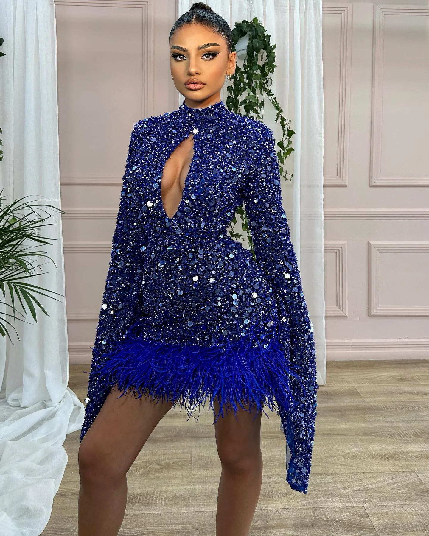 glitter cocktail dresses Short Floral Glitter Print Dress by Poly USA 9202 – ABC Fashion main image 1