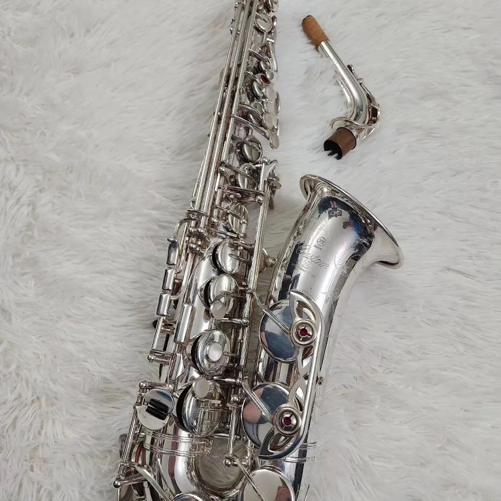 Saxofón alto clásico 82Z tono Eb niquelado plata uno a uno artesanía japonesa hecha patrón grabado alto con estuche