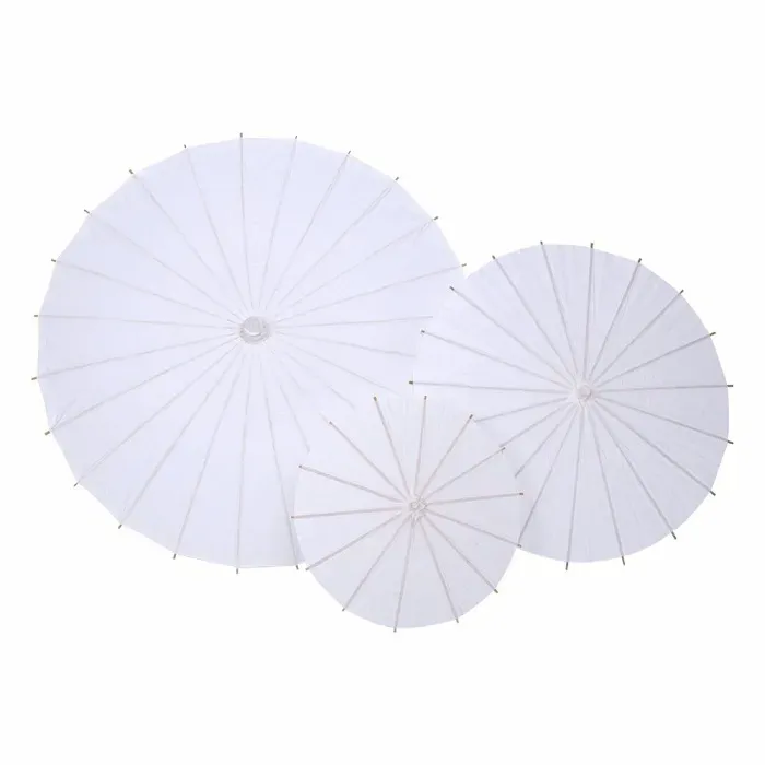 Wholesale White Paper Bridal Wedding Small Umbrella For Decoration