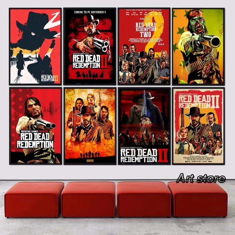 American Classic Game Canvas Painting Famous Game Posters and Prints Wall Art Print Pictures Home Room Decorative Painting Cuadro Livining Room Decor w01