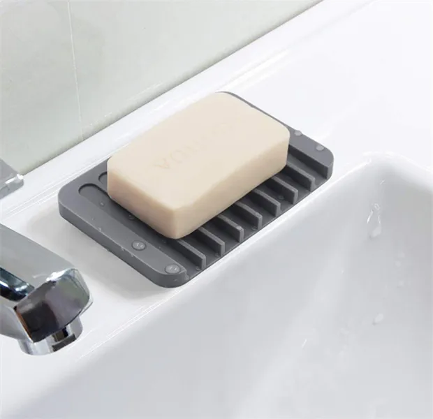 Portasapone autosvuotante da 3 pezzi, portasapone da bagno in silicone
