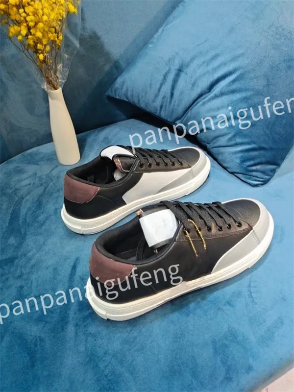 2023 nuevo top Luxurys Designer zapatilla de deporte plana entrenador zapato casual cuero blanco superposiciones plataforma de moda para hombre zapatillas de deporte para mujer tamaño 35-46
