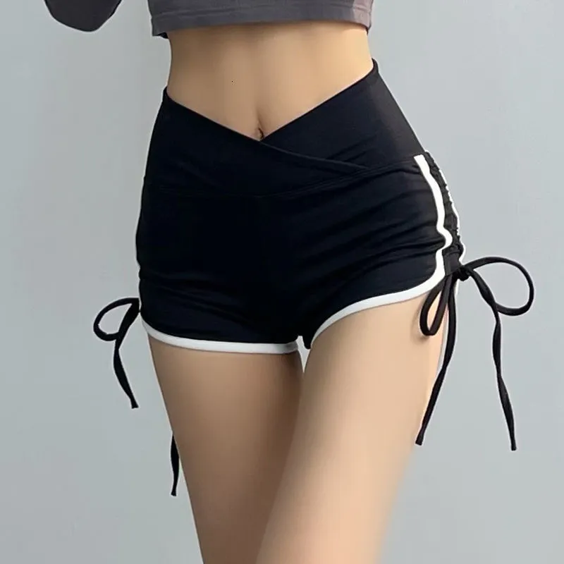 Женские шорты Сексуальные средние талии шнурки спортивные женщины, женщины, не подходящие для летних худых женщин, бегущие упражнения 230620