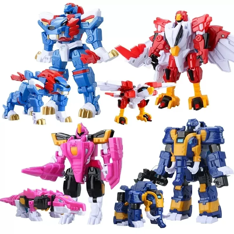 Giocattoli di trasformazione Robot Mini Force 2 Super Dino Trasformazione di potenza bestiale Mecha Robot VOLT LUSI Giocattoli Action Figures MiniForce X Regali di deformazione 230619