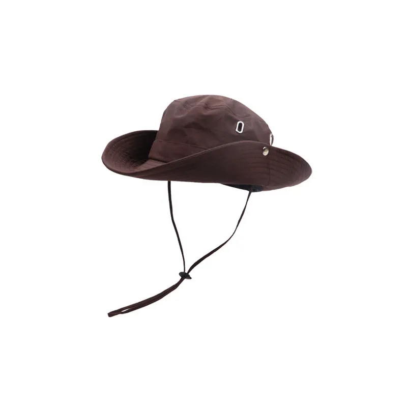 Western Cowboy Style Wide Brim Packable Bucket Hat For Women