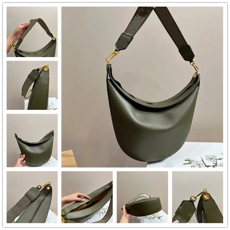 حقيبة مصمم أزياء Luna Luna Lady Fashion Half Moon Hobo Hide Quality Underarm Bag Luxury Hand Handsure Leisure Female Fashion Fashion