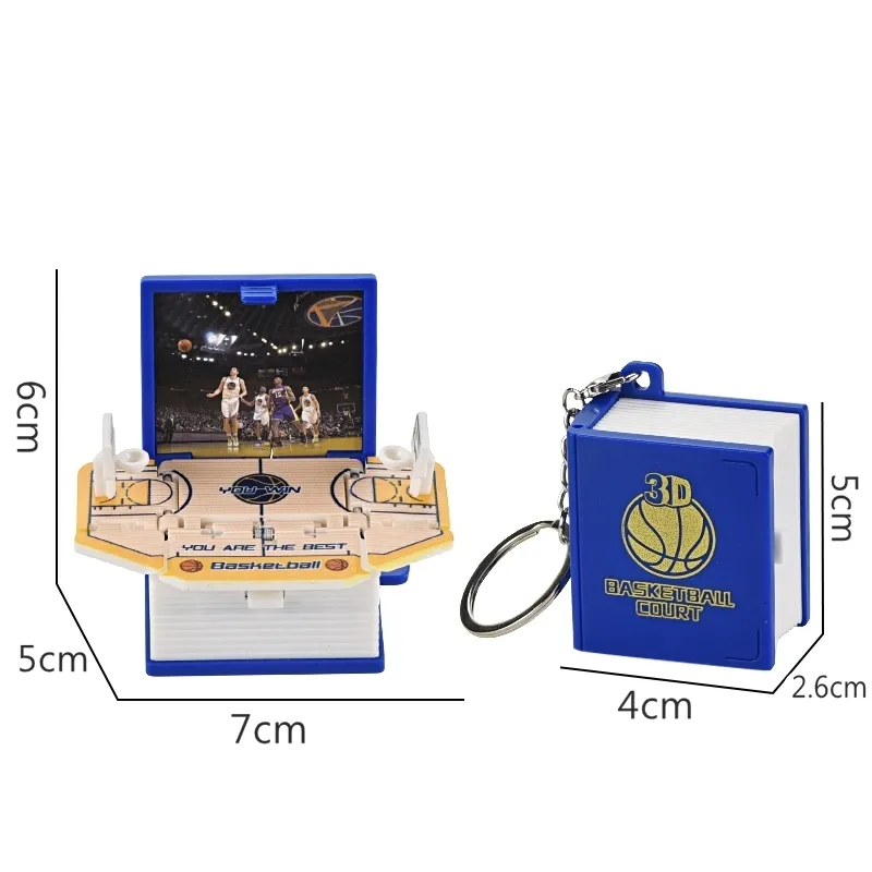 Portachiavi Pieghevole 3D A Forma Di Palla Da Basket – Libro Esplosivo Per Bambini E Amici