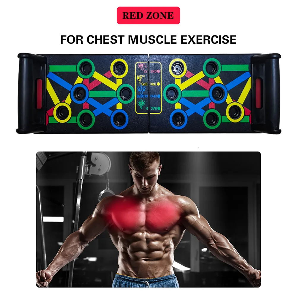 Suportes para flexões Mesa de exercícios dobrável para flexões multifuncional para fortalecimento muscular abdominal Ginásio Esportes Equipamento de ginástica portátil 230620