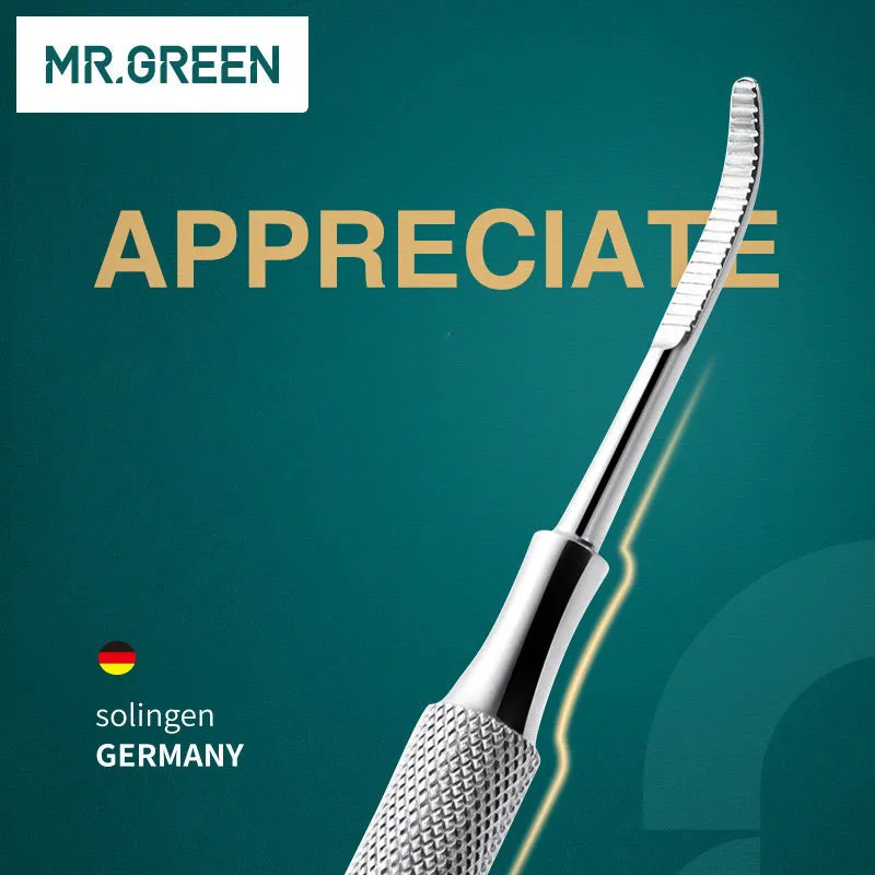 Nagelband pushers Mr.Green Nail Tools Stain Steel Ingrown Nail Tool Dead Skin Push rostfritt stål Nagelplock Nagel Groove Special Nail Clippers 230619