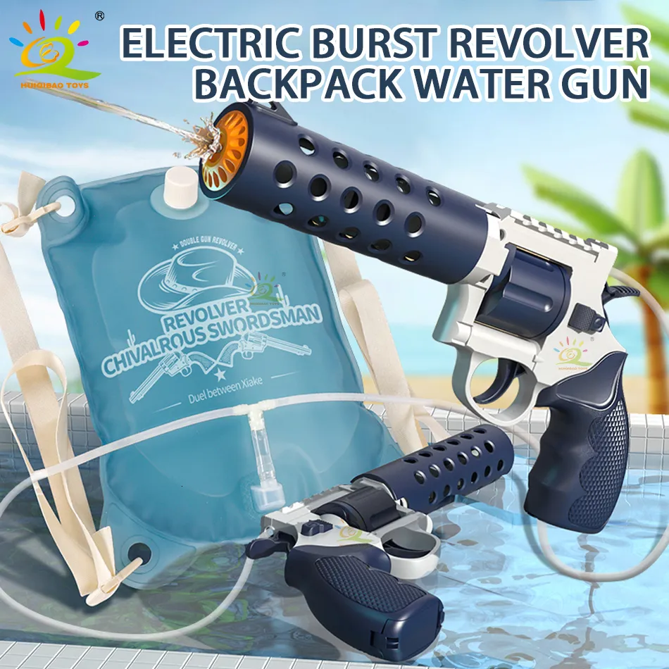 Pistool Speelgoed HUIQIBAO Ruimte Fantasie Revolver Waterpistool Rugzak Zomer Outdoor Waters Gevechten Speelgoed Strand Schietspel Kinderen Speelgoed Jongen Gift 230619