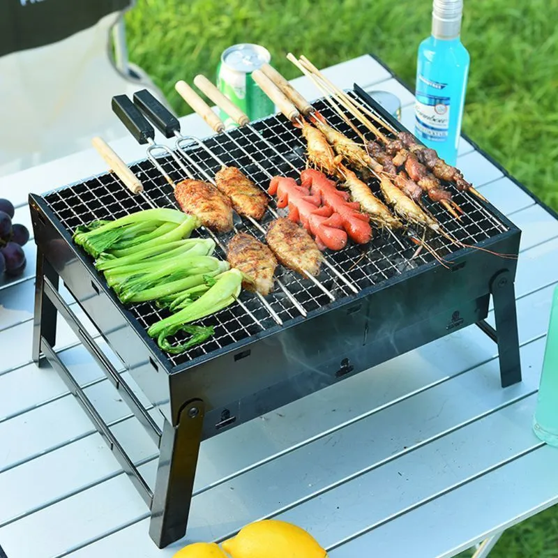 Portable Foldable BBQ Grills Charcoal Stove For Patio Camping And Picnic Stainless Steel Snap On Bbq Grill And Accessories 85DA 230620 From Dao10 30.34 DHgate.Com