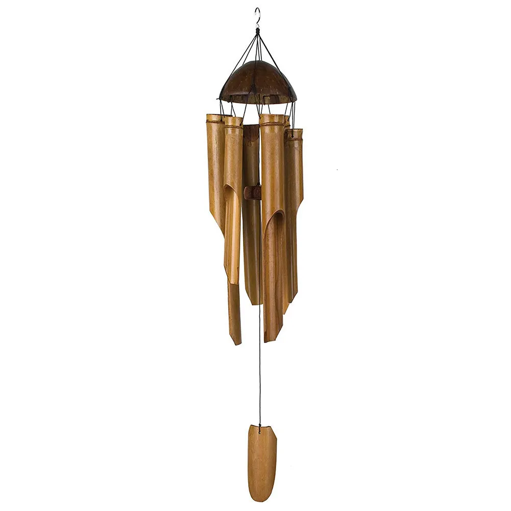 Garden Decorations Outdoor Bamboo Wind Chimes Yard Garden Tubes Bell Wood Antique Wind Chime Wall Hanging Home Decor Wooden Windchimes Gifts 230620