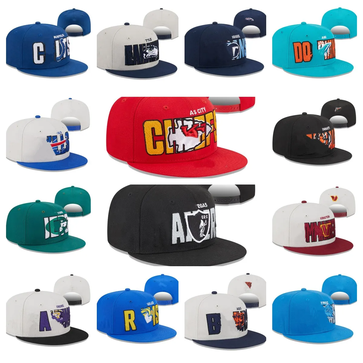 Mix order snapbacks gemonteerde hoeden platte bal baskball -ontwerper hoed alle teamlogo katoen borduurwerk verstelbare hatbasketball voetbalcaps buitenshuis sport mesh cap