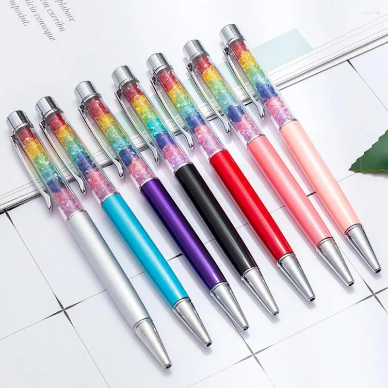 Topp med Diamond Crystal Ballpoint Pen for Office Women Girls Wedding Gifts Gratis anpassade logotypnamn