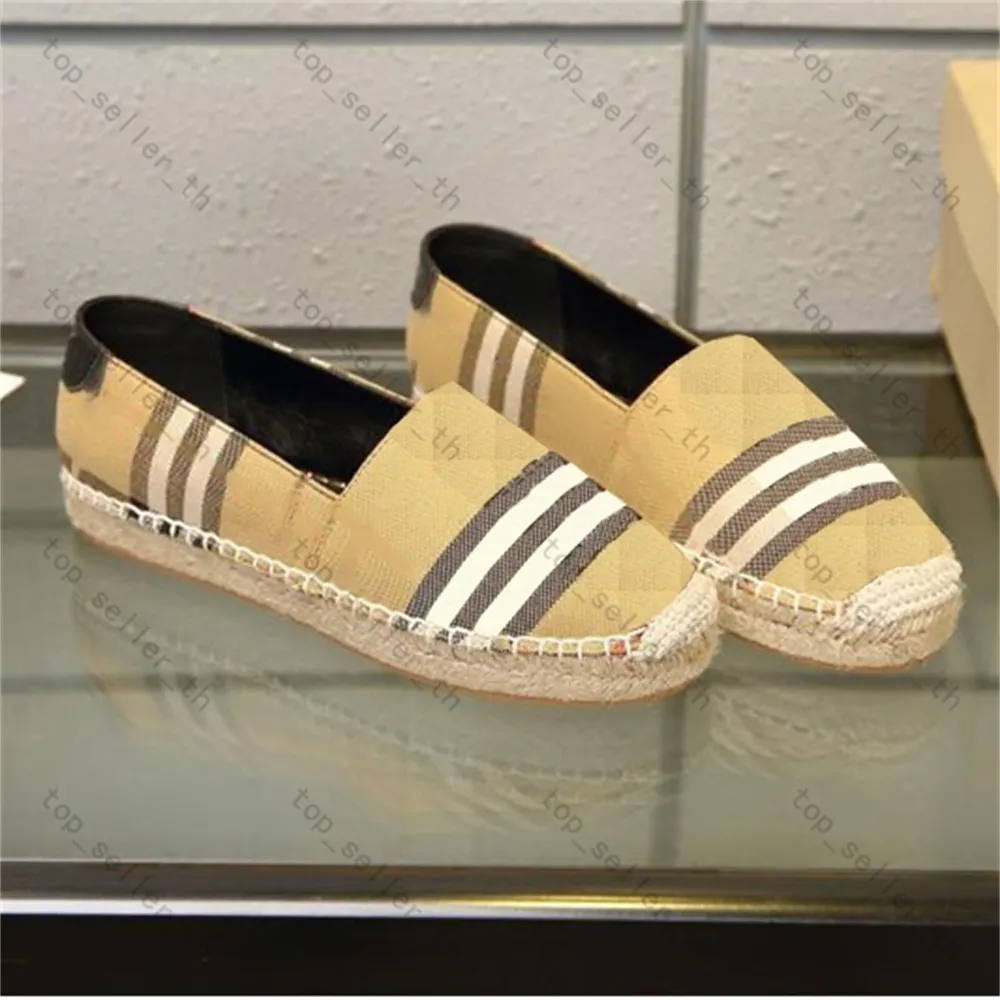 Designer Sandals Women Espadrilles Vintage Canvas Sneakers Summer Slip-on Casual Shoe Flat Heel Shoes with Box