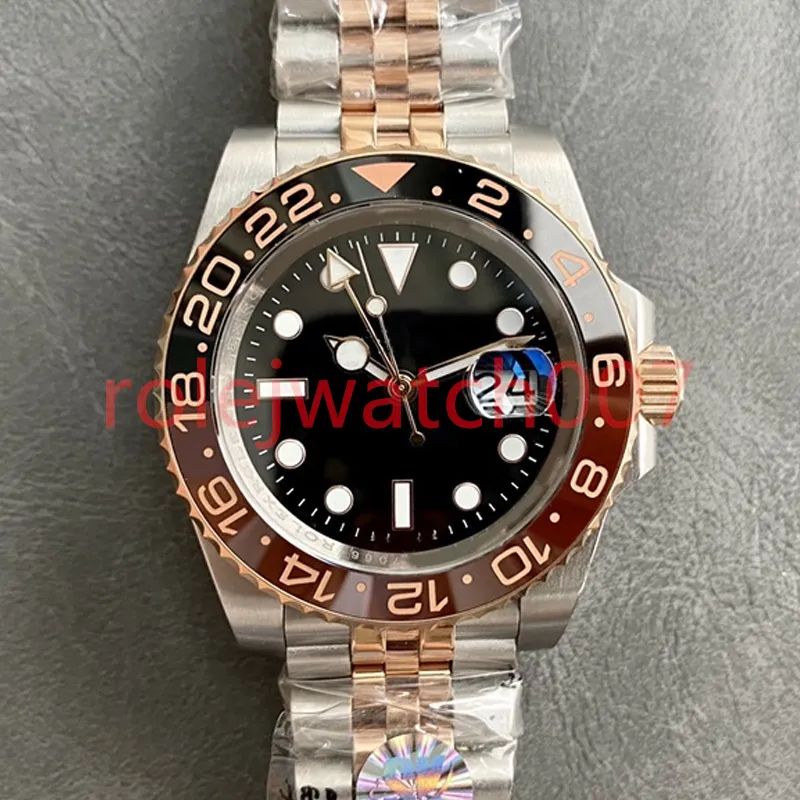 Designer Wristwatches Mens watch GMT 40mm automatic machine 904L stainless steel sapphire luminous waterproof Montre De Luxe DHgate watch caijiamin ROLEJ