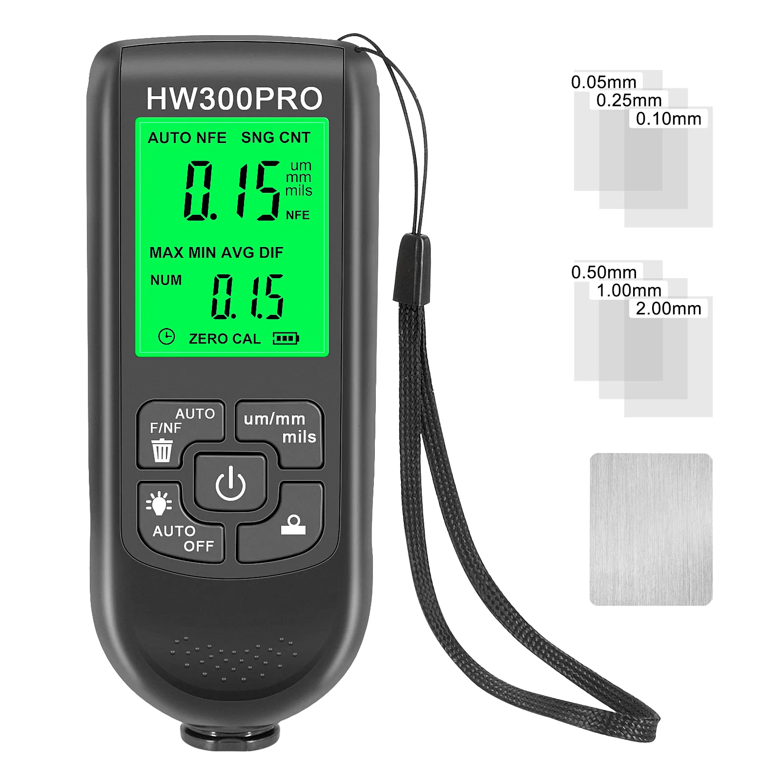 Professional Coating Thickness Gauge HW 300PRO 2000um Range Car Paint ...