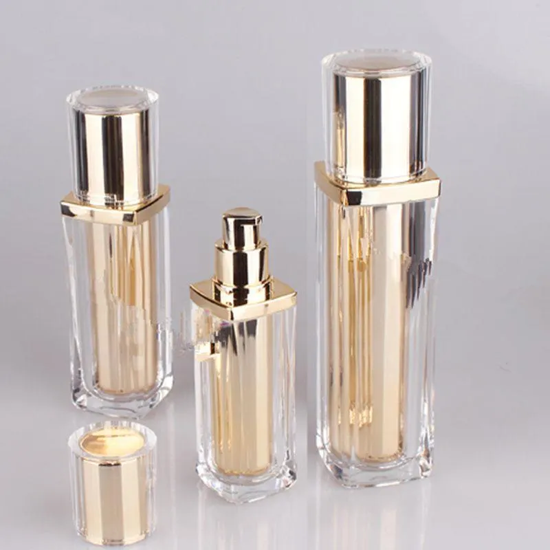 30/60/120ml Acrylic Lotion Bottle, Press pump bottles,CC/BB Cream Plastic cosmetic container,Empty emulsion bottle F485 Cbdrv