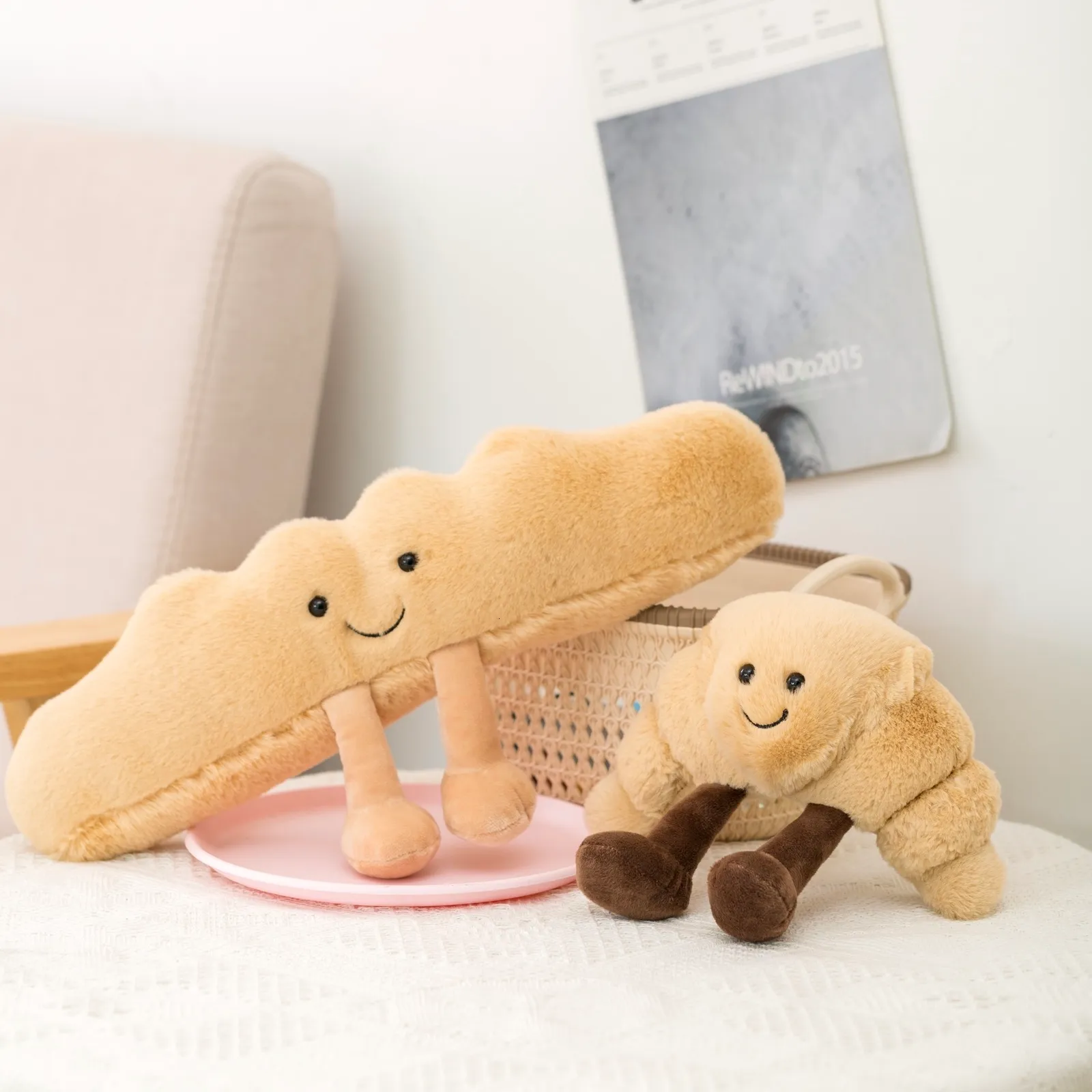 Cute Stuffed Lamb Toy Toy Set Pretzel, Toast, Bread, Food Cute Stuffed Lamb Toy Toy Set Pretzel, Toast, Bread, Food