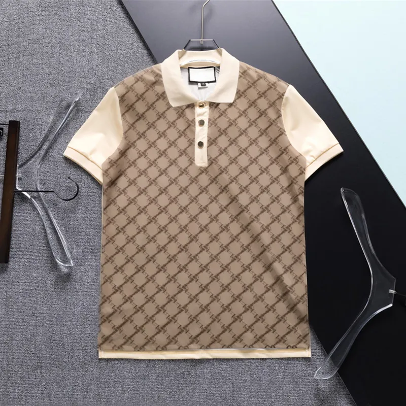 Mens Designer Polo T-Shirt Summer Fashion Treasable Short Sleeve Lapel Top M-3XL