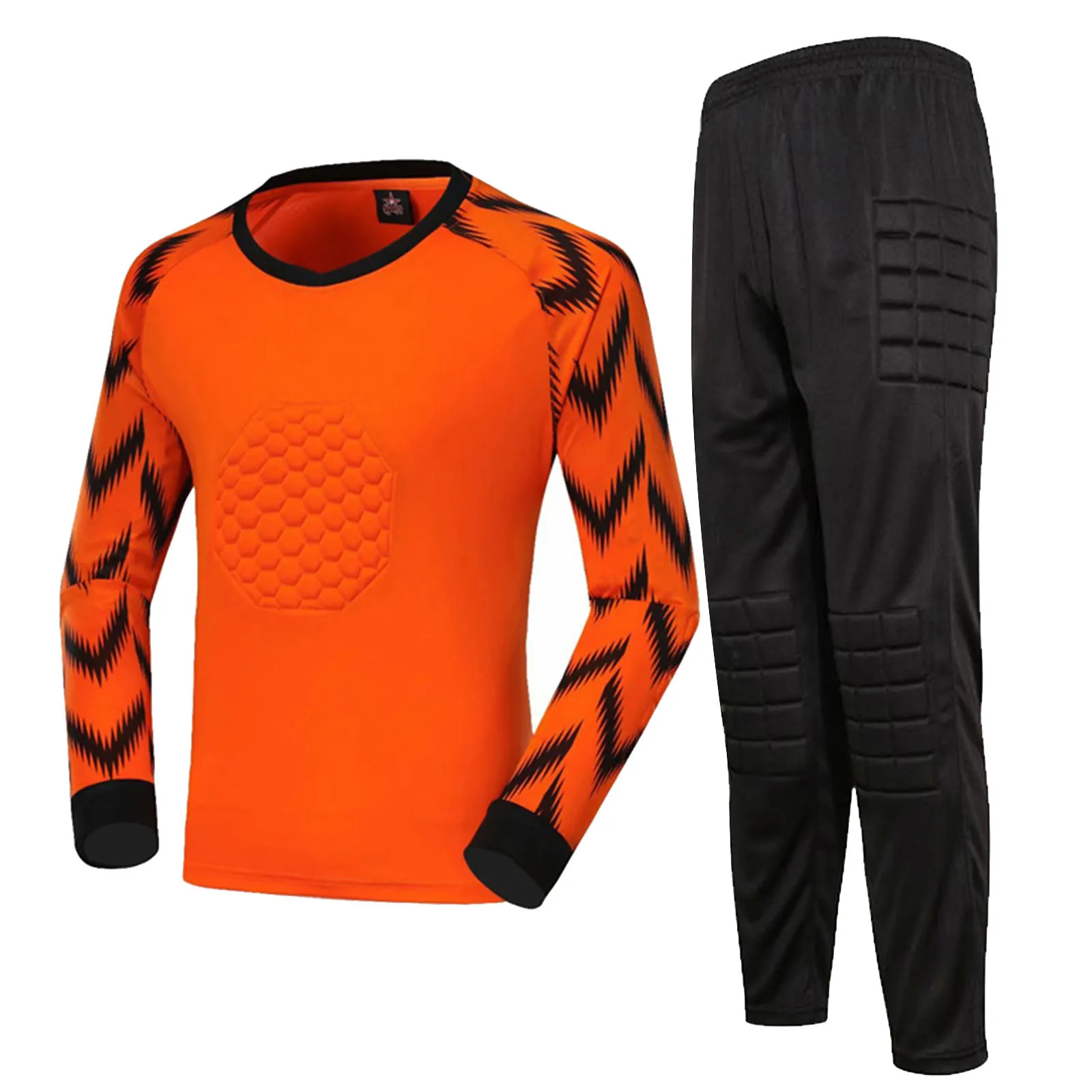 Andere sportartikelen Heren Voetbal Keepersuitrusting Keepersportpak Lange mouw Sponsbeschermers Bescherming Topbroek Voetbaltrainingsuniform Sportkleding 230620