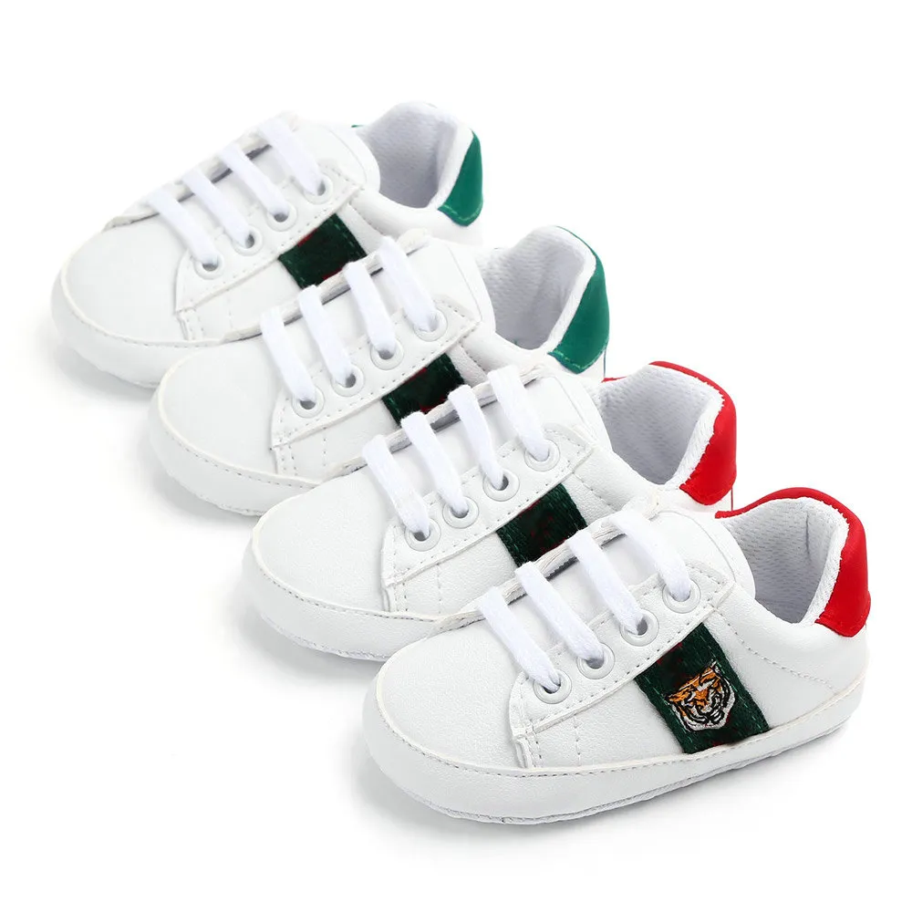 Newborn Baby Shoes Boy Girl Classical Sport Soft Sole PU Leather Multi-Color First Walker Casual Sneakers 0-18Months