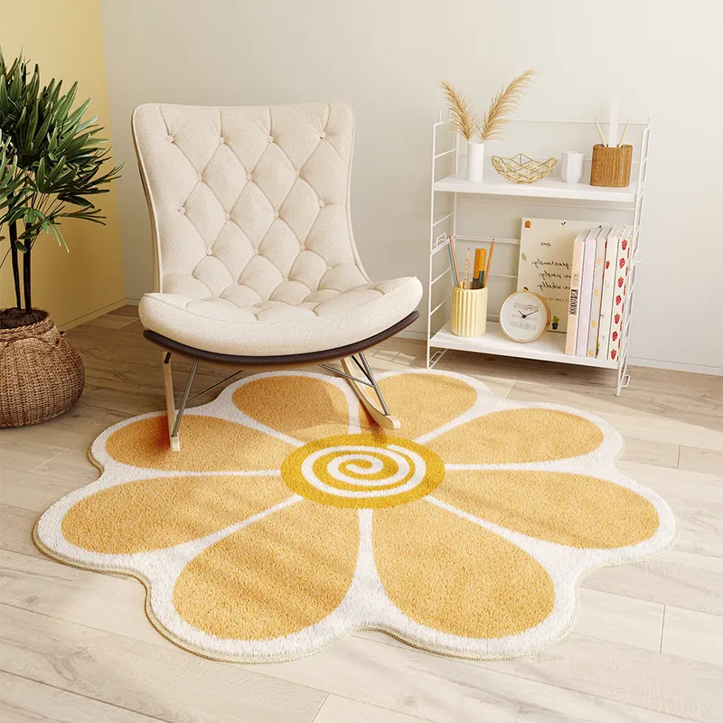 Tappeto Nordic Fluffy Sun Flower Peluche Comodino Tappeti Rotondi Ragazza  Camera Da Letto Camera Dei Bambini Tappetini Tappeto Morbido Baby Play  Crawl Mat 230621 Da 22,85 €