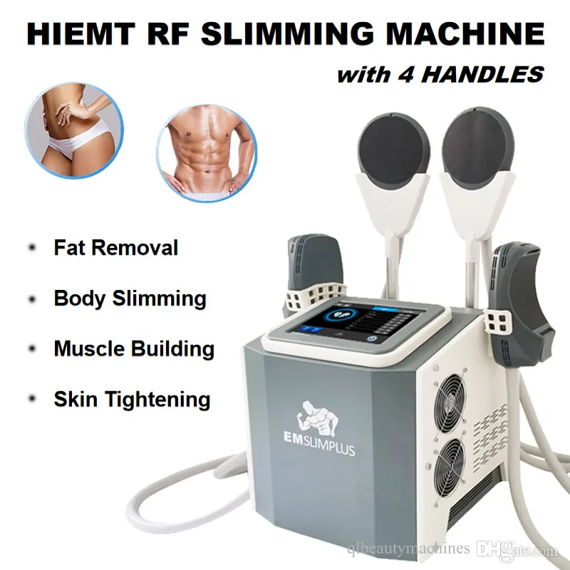 4 handgrepen HIEMT Afslanken Vetverlies Machine EMSlim Muscle Building Body Contouring Body RF Skin Deep Care Beauty Equipment