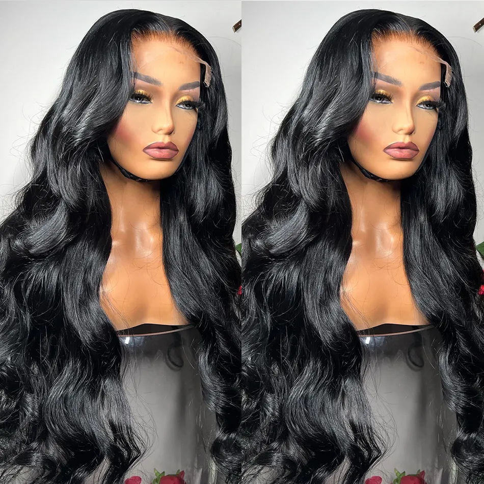 250 Density Body Wave 13x6 Lace Frontal Human Hair Wigs for Women Remy Wavy Lace Front Wig PrePlucked 4X4 Closure Wig