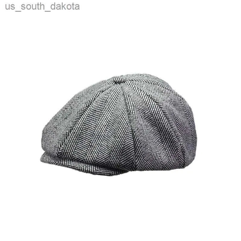 Nouveau automne hiver mode bérets classique avec un peu élastique chevrons gavroche chapeau hommes chapeau décontracté haute qualité casquettes BLM350 L230523