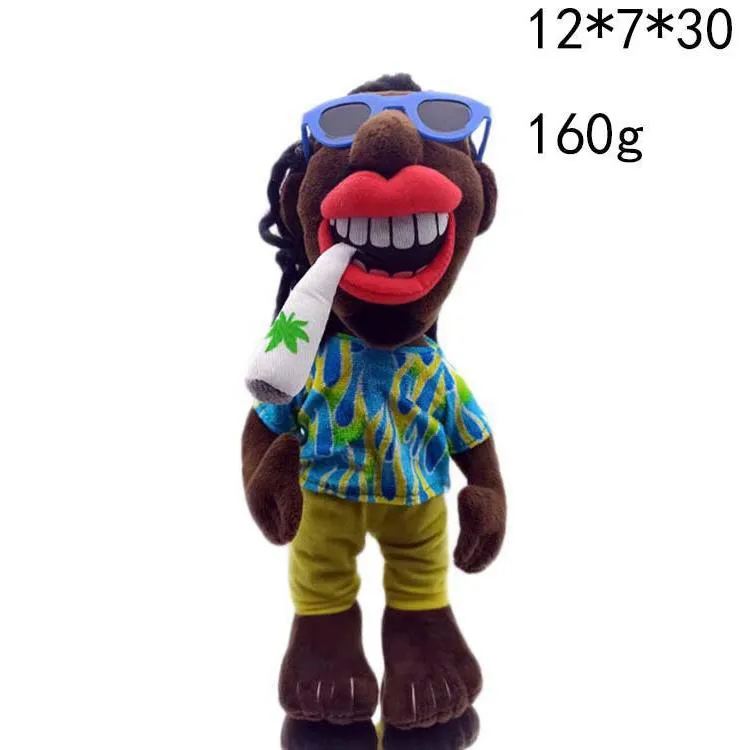 Wholesale and retail 30cm black dolls coffee shop bookstore literary style black figurine African fans plush toy personality gift