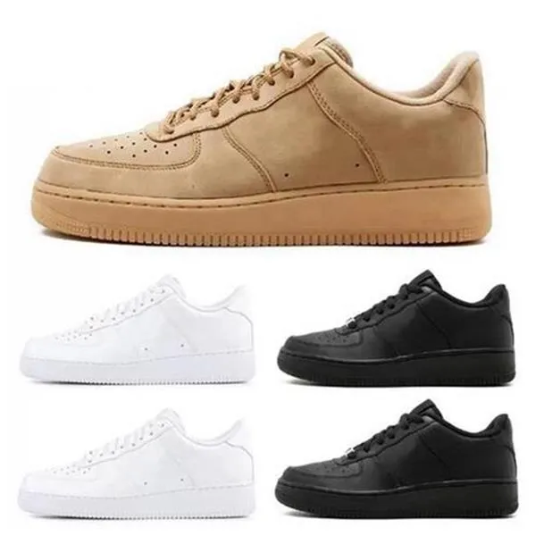 Women Casual Dress Shoes Men New 1 Low Skateboard price One Unisex 1s Knit Euro Women Outdoor All White Black Red Wheat Leather Trainer