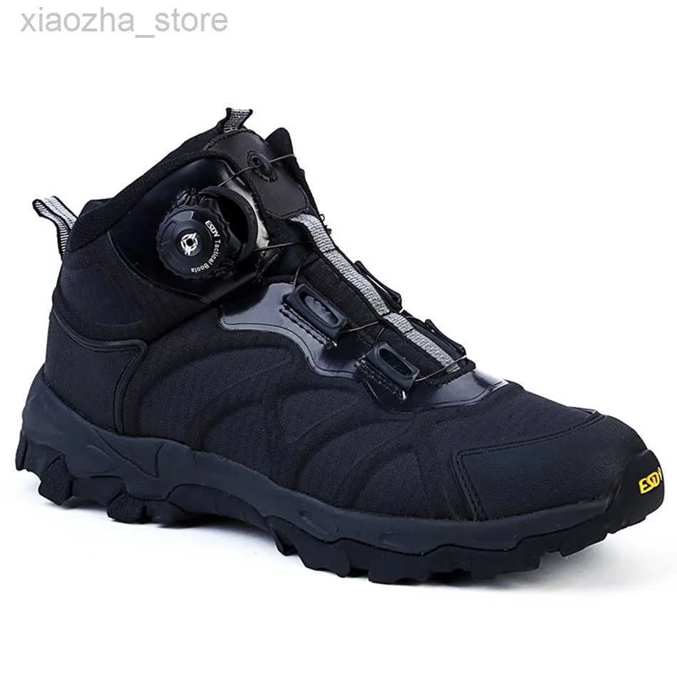 Chaussures de randonnée ESDY extérieur léger bottes de réponse rapide alpinisme chaussures de randonnée bouton boucle automatique bottes tactiques à lacetsHKD230621