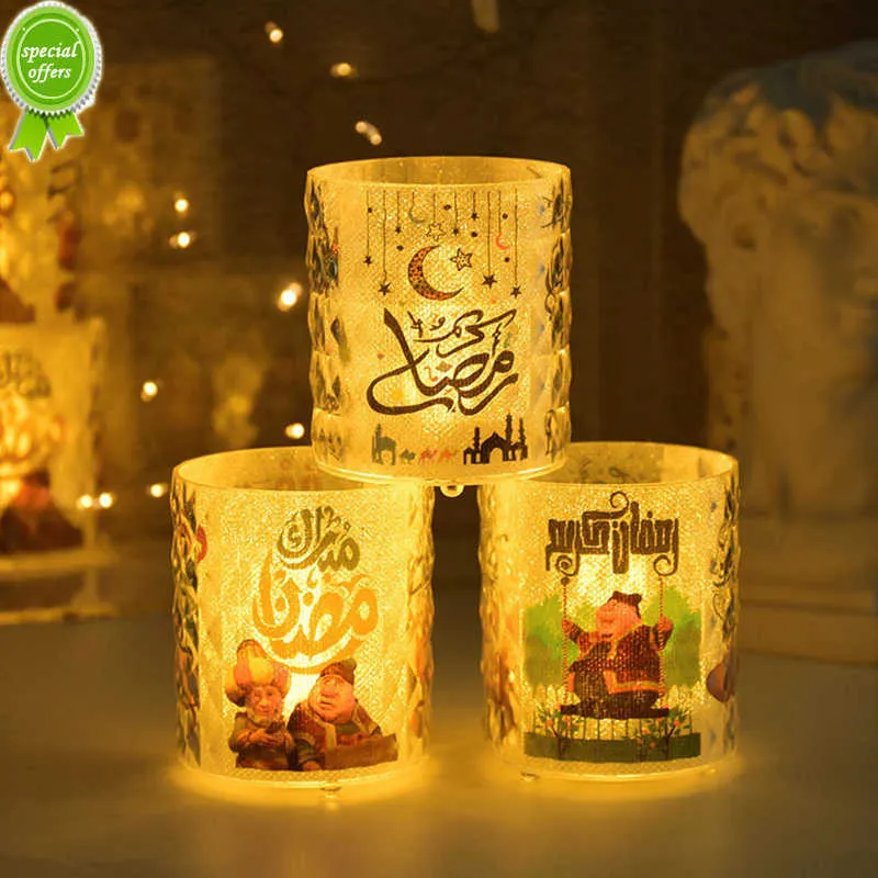 Lampada Decorativa LED Ramadan In Legno - Lanterna Per Decorazione Tavolo - Luce Calda A Batteria - Dimensioni 31x5.5x18.6 Cm - 4