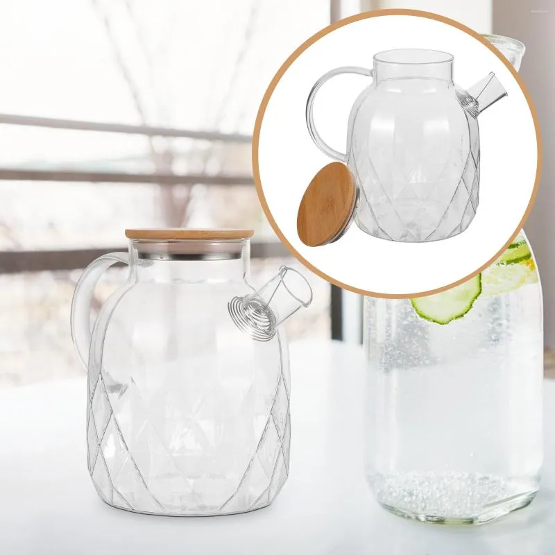 Dinnerware Sets Glass Pitcher Cold Water Jug Milk Container For Refrigerator Juice Containers With Lids Fridge Jugs