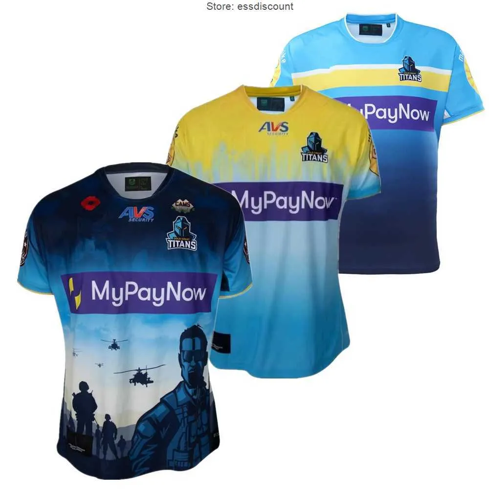 Rugby Jersey Titans 2023 2024 Home Anzac Rugby Shirt Australia Titans