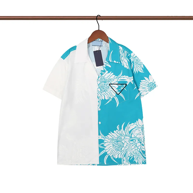 Summer Fashion Designer Mens Hawaiian Shirt High Quality Cotton Shirt Women's Flower Print Logo Short Sleeves Couple Outfits CJD2306216
