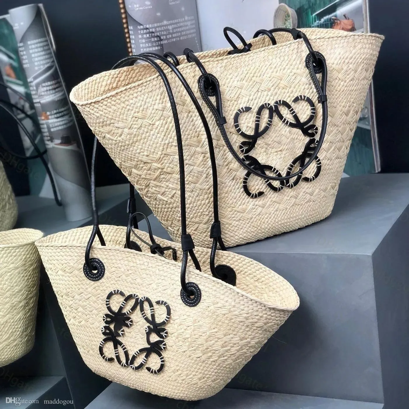 new women beach bag high quality fashion tote bag handbag designer bags high quality casual grass woven handbags party essential
