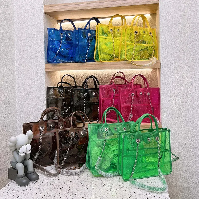Модная большая сумка Deauville Shopping Tote Beach Mixed Handbag Дизайнерский кошелек Jelly Наплечные сумки Чемодан Мужские дорожные сумки Женские роскошные сумки