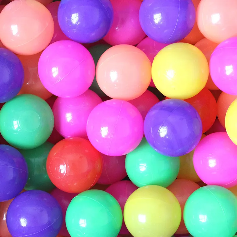 Balon 100pclot ekologiczny ekologiczny kolorowy miękki plastikowy basen wodny Ocean Fave Ball Baby Funny Toys Stress Ball Ball Outdoor Fun Sports 230620