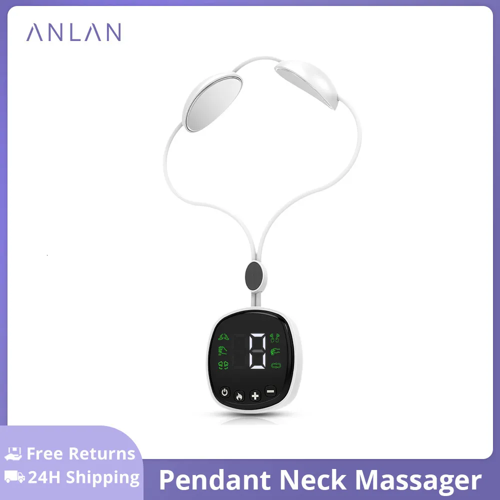 Other Massage Items ANLAN Pendant Neck Massager Portable Neck Massage Tool Shoulder Muscle Body Relax Heating Cervical Pain Relief Health Care Tool 230620