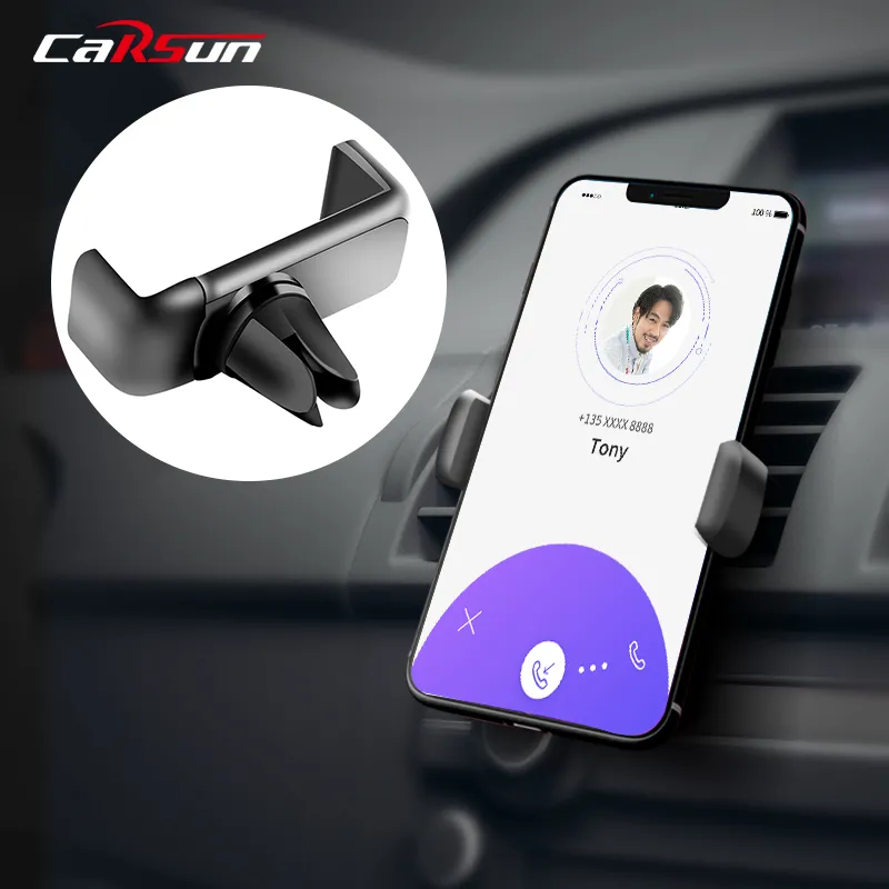 Carsun Car Phone Holder Car Air AutletマウントクリップカーアクセサリーインテリアユニバーサルモバイルホルダーABSカーマウント電話サポート