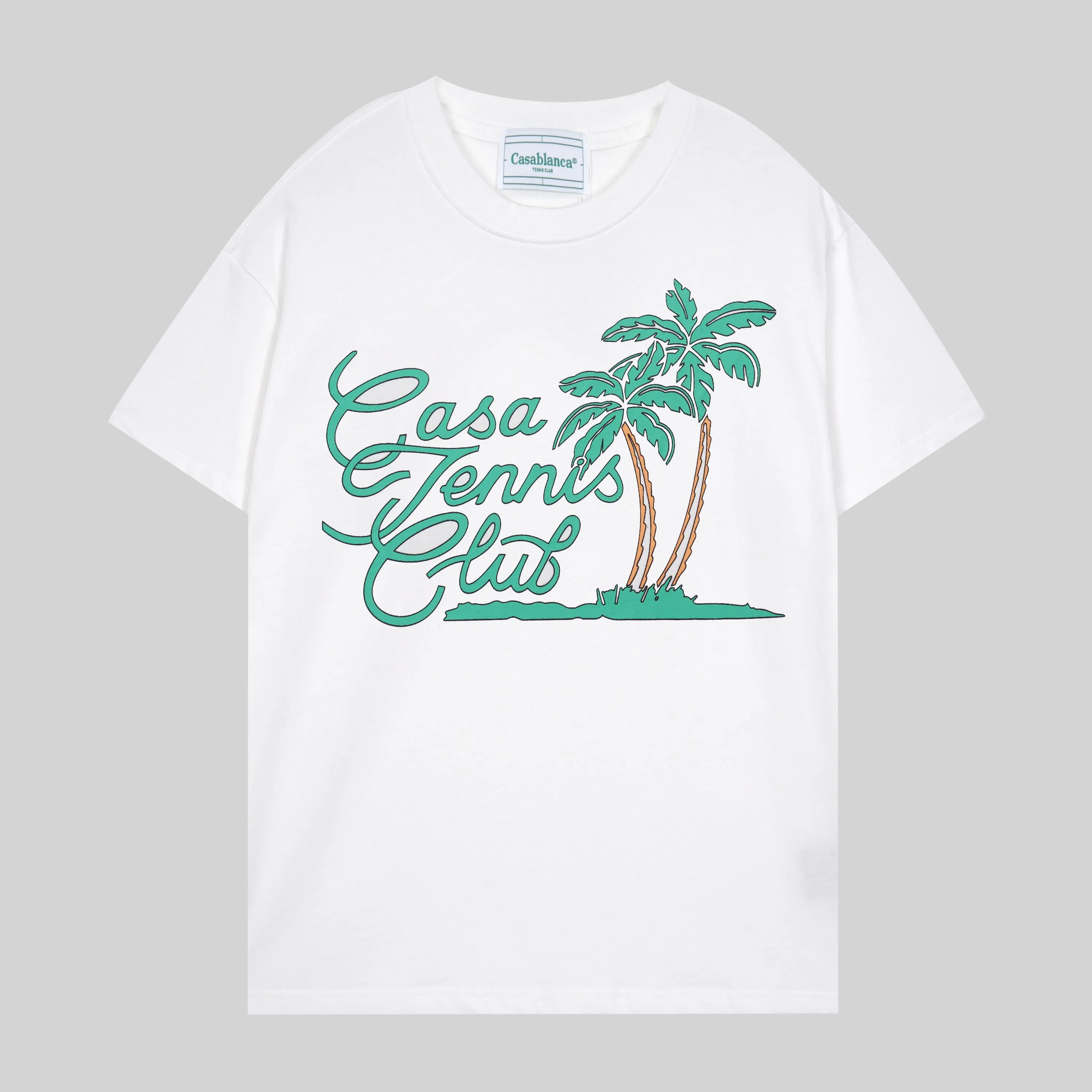 関税込【Casablanca】Logo Print Tee Casablanca - Printed cotton T-shirt blue - The Corner