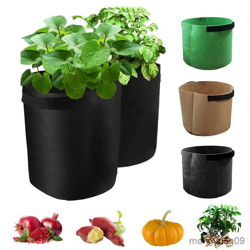 Felt Plant Grow Bags Nonwoven Fabric Plant Pot Liners For Greenhouses