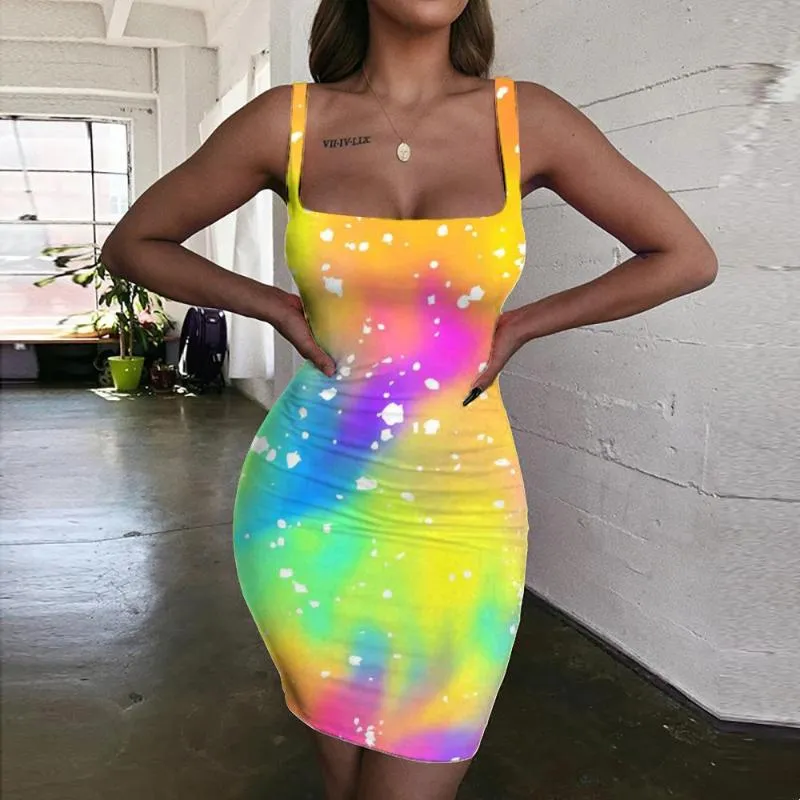 Colorful Bodycon Mini Dress Tie Dye Casual Sundress for Women from Dhgate  Basic & Casual Dresses - price 24.73