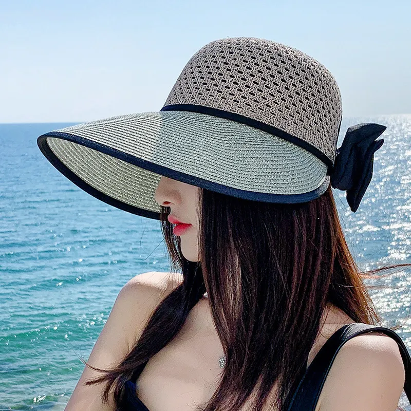 Outdoor Hats Women Hats Bow Big Brimmed Straw Hat Summer Travel