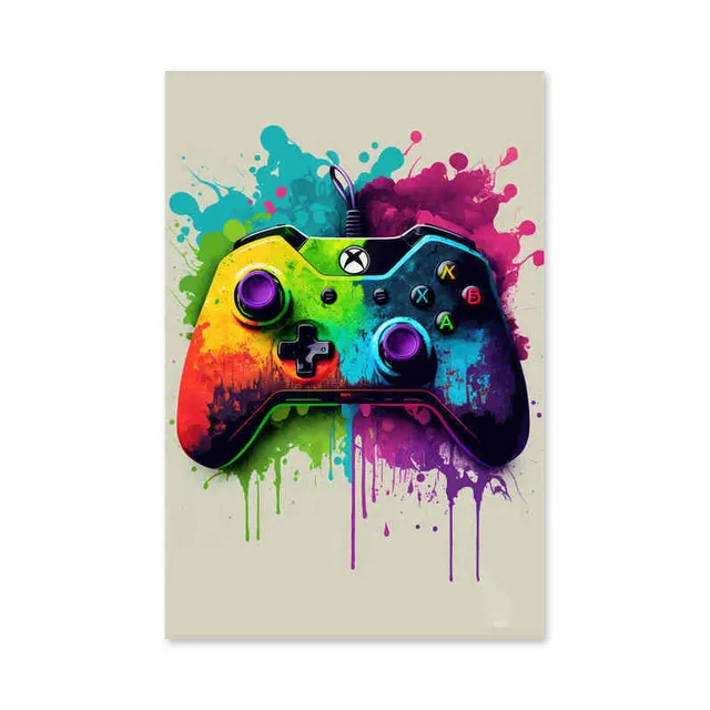 Video Gamer Decor Gamer Controllers Canvas Prints Wall Art - Painting –  UnixCanvas