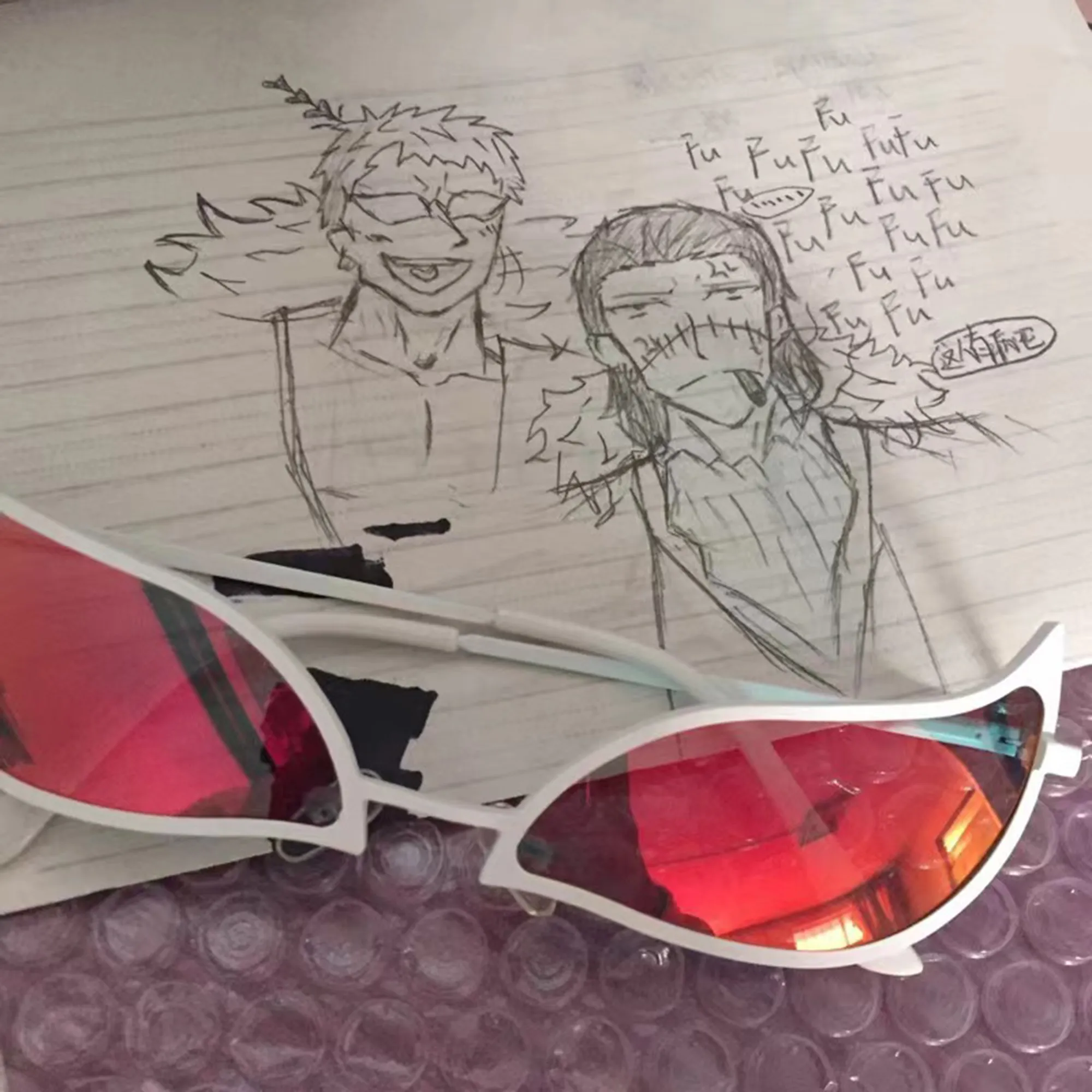 Donquixote Doflamingo Cosplay Óculos Anime Pvc Óculos de Sol